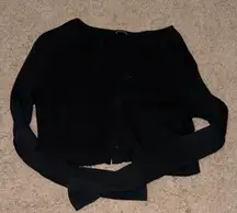 Brandy Melville Black Button-Up Sweater