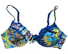 Anthropologie Pinkerton‎ Womens Underwire Floral Printed Balconette Bra Size 34B