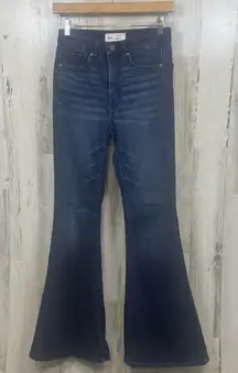 BKE Billie High Rise Flare Jeans Women 25 Dark Blue Denim Slim Fit Stretch