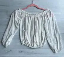 Brandy Melville White Off the Shoulder Top OS