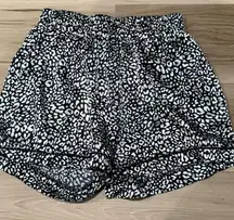Tart Intimates Satin Black White Cheetah Sleep Shorts Women’s Small
