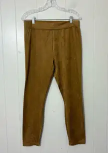 The J. Peterman Company Suede Pull-On Pants Brown Camel Tan Size M