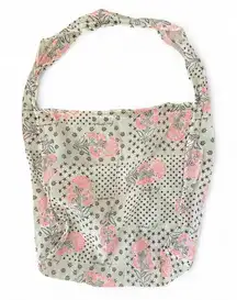 Free People Boho Cotton Tote Floral Star Slouchy Shoulder Bag NWOT