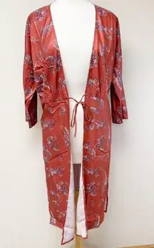 Anama Rust Long Tie Kimono S