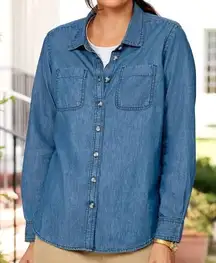 Market & Spruce True Denim Button up Blue Denim indigo color‎