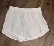 Nike White Athletic Shorts Lightweight Breathable Dri-Fit, Sz M