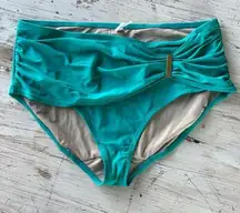 Swim by Cacique high waisted bikini bottoms teal size 18