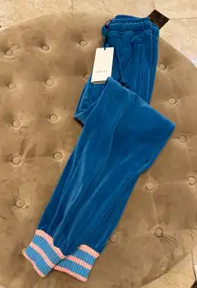 Authentic NWT Gucci Turquoise Velour Joggers