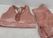 Gymshark Women’s Adapt Camo Misty Pink Hazy Pink Seamless Sports Set size L