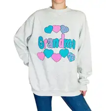 Vintage  90’s Grey Valentine’s Heart Grandma Printed Sweatshirt