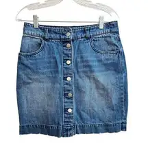 H&M Button Up Denim Jean Skirt Size: 8
