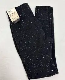 CALIA by Carrie Underwood Mid Rise 7/8 Ankle Speckled Black Leggings size XS