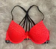 VS PINK | neon leopard push up bra