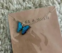 Heart Diamond Shop Blue Gold Make A Wish Butterfly Friendship Necklaces