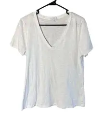 Beyond Yoga Women’s Size Large Signature V-Neck T-Shirt in White