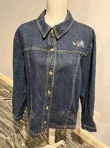 Disney Vintage Women  Jeans Jacket Size XXL