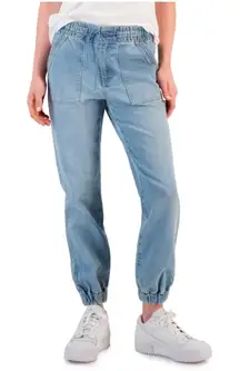 Tinseltown Light Blue Elastic Waist Women Joggers Size L