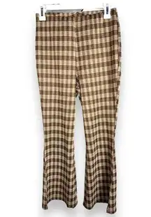 Love on a Hanger Stretchy Knit Tartan Flare pants