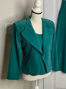 IC Collection‎ teal 3 piece skirt suit set size medium event church party
