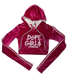 Hood Goodie Dope Girl Crop Hoodie (S)