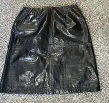 Black Leather skirt Harvé Bernard