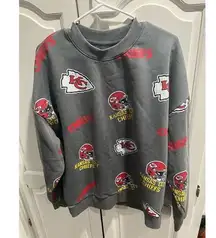 Gameday Couture Women's Kansas City Playback Vintage Wash Sweatshirt Small Grey