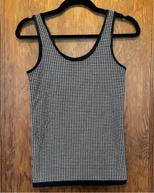 EUC Lot of 2- The Limited Cami Layering Black Houndstooth Large