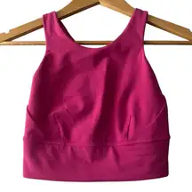 Lululemon Wunder Train Longline Bra Medium Support‎ Size 4 Pink Sporty Athletic