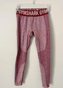 Gymshark Size S Mid Rise Flex Leggings Logo Spell Out 23" Inseam Cropped Workout