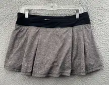 Lululemon Pace Rival Skirt Skort Heather Lux Multi Black Athletic Tennis Women 8