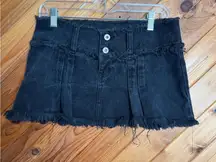 I.AM.GIA Charcoal Frayed Hem Mini Skirt Size Small