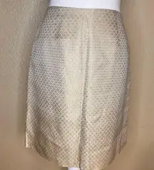 Caché‎ Gold Metallic accent Skirt Size 2