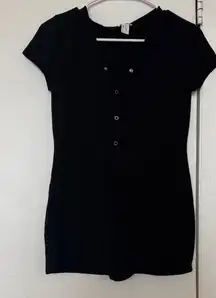 Forever 21 Women’s Black Button Up Pajamas size M