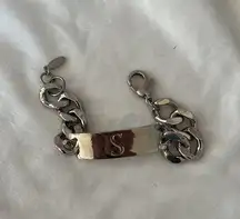 NWOT Ettika silver plated initial bracelet “S”