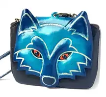 Genuine Leather Wolf Wristlet