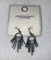 Silver fringe drop Earrings