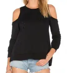 Central Park West‎ distressed cold shoulder Los Feliz sweatshirt