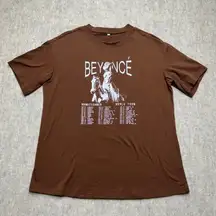 Beyonce Renaissance‎ World Tour Brown Graphic T-Shirt Medium NWOT