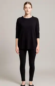 Express Black High Low Split Side Top Size Small