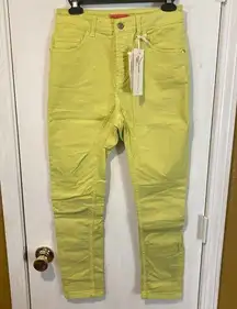 Manila Grace women's size 25 heavy twill lemon lime ACID ROCK drop crotch jeans