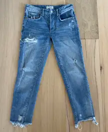 We The Free Distressed Boyfriend Blue Jeans Size 24