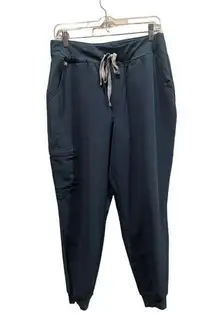 FIGS  High Waisted Zamora Joggers Dark Harbor Blue Size Large