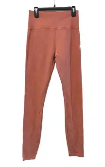 Vuori Bayview Waffle Knit Thermal Leggings Rosewood Athleisure Women's Size S