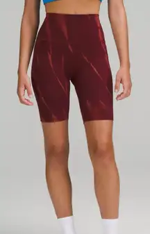Lululemon Wunder Train High-Rise Short 8" Sun Bleached Wash Red Merlot Size 2