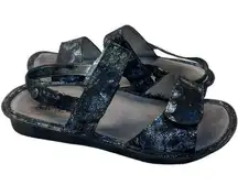 Alegria  Verona VER-518 Quarry Crackle Leather Sandals Womens 38 / 8-8.5