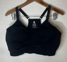 KINDRED BRAVELY Womens Sublime Nursing Bra Black XXL BUSTY Racerback Maternity