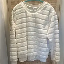 Cozy White Textured Sweater