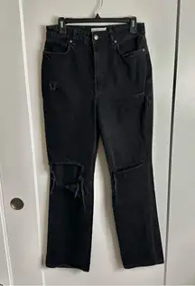 We The Free My Own Lane Black High Rise Distressed Jeans