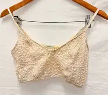 Kimchi Blue Cream Cottagecore‎ Tank Top Small Fairy Tinkerbell