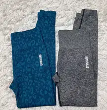 Gymshark leggings animal adapt & grey size SMALL